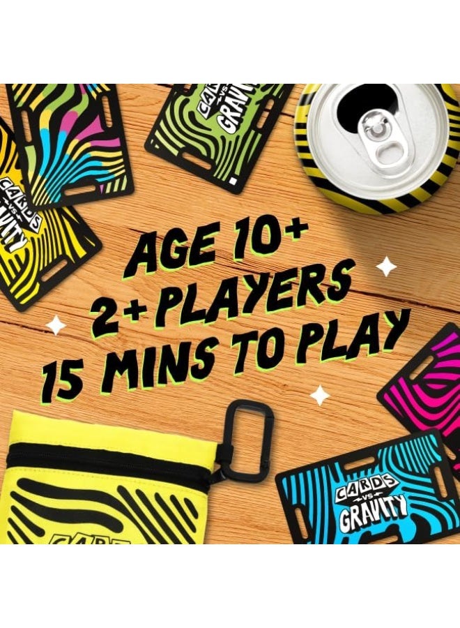 Big Potato Cards vs Gravity: Ultimate Stacking & Balancing Travel Game | Waterproof Card Game for Camping, Vacations & Family Fun | 2-4 Players - Image 3